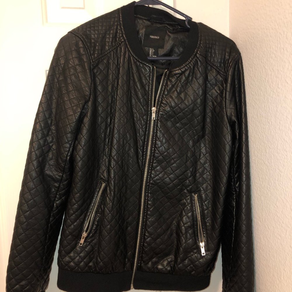 Foreve 21 Black Leather Jacket - Large